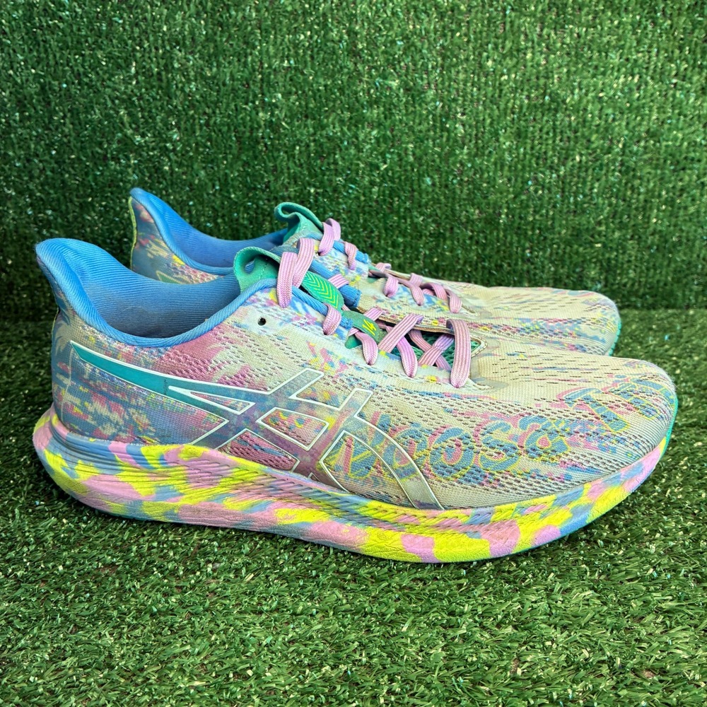 ASICS Noosa Tri 14 Abstract Breathable Athletic Running Shoes Soft Sky Womens 9